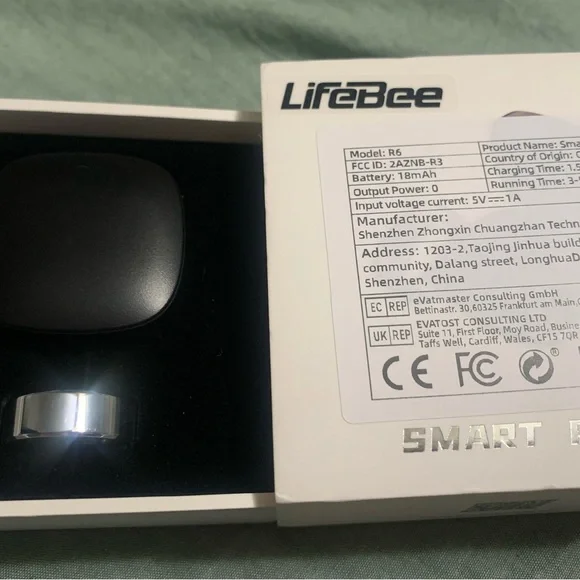 LifeBee Smart Ring. New. Model R6. Color: Silver. #9 - Picture 2 of 3